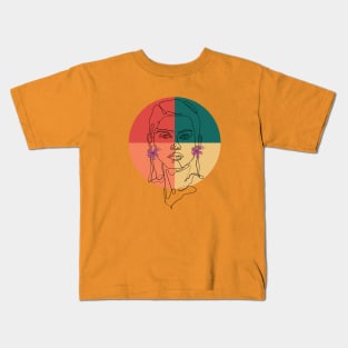 Colorful Abstract Face Kids T-Shirt